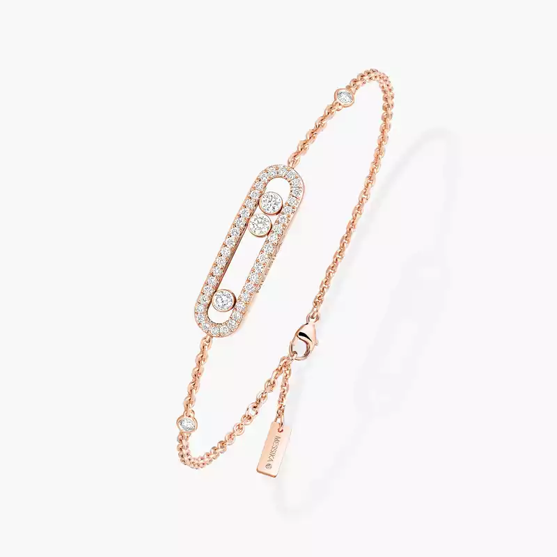 Baby Move Pavé  Pink Gold For Her Diamond Bracelet 04325-PG