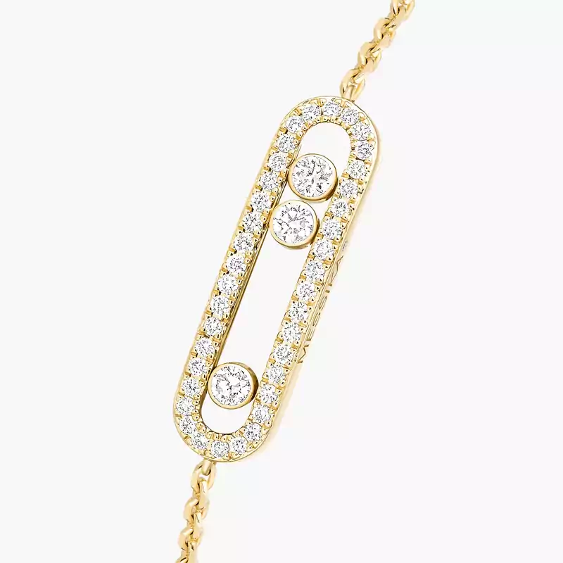 Baby Move Pavé  Yellow Gold For Her Diamond Bracelet 04325-YG