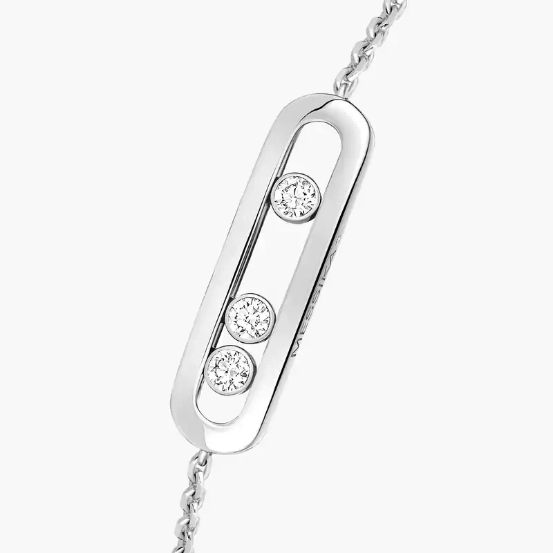Bracelet Femme Or Blanc Diamant Baby Move  04324-WG