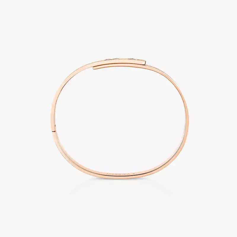 Bracelet Mixte Or Rose Diamant Bangle Move Noa Ciselé 14481-PG