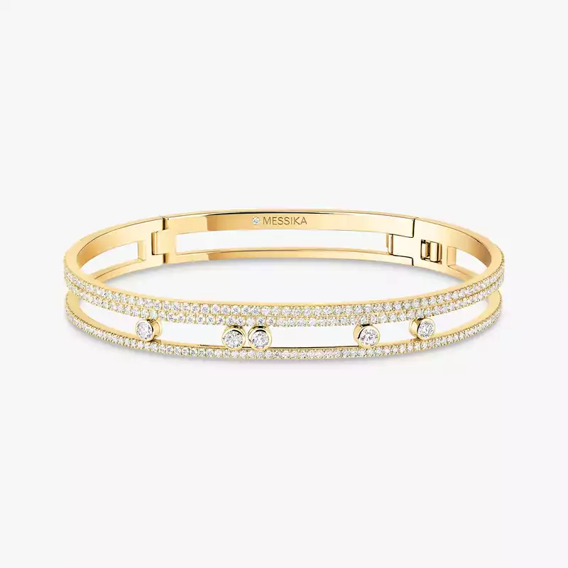 Move Romane Pavé Bangle Yellow Gold For Her Diamond Bracelet 13914-YG