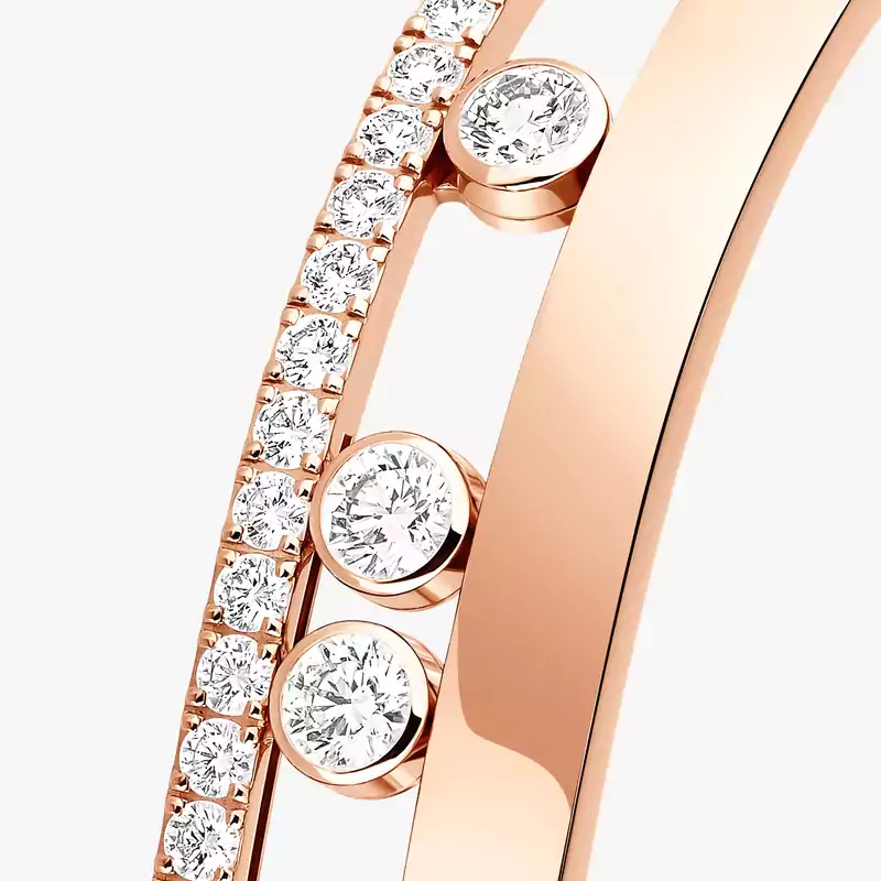 Bracelet Femme Or Rose Diamant Bangle Move Romane GM  06747-PG