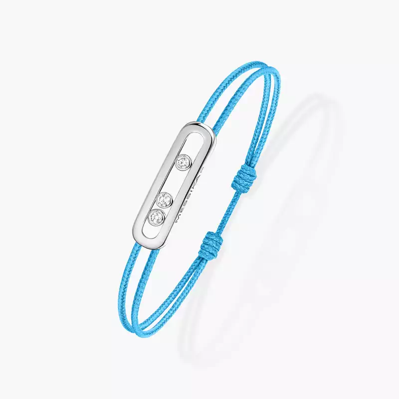 Messika CARE(S) Blue Cord Bracelet White Gold For Her Diamond Bracelet 14661-WG