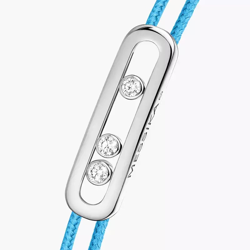 Messika CARE(S) Blue Cord Bracelet White Gold For Her Diamond Bracelet 14661-WG