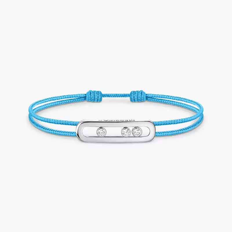 Messika CARE(S) Blue Cord Bracelet White Gold For Her Diamond Bracelet 14661-WG