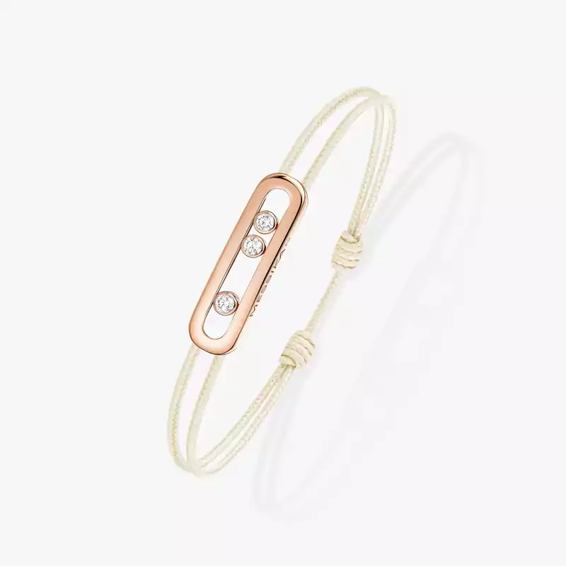 Messika CARE(S) Cream Cord Bracelet Pink Gold For Her Diamond Bracelet 14098-PG