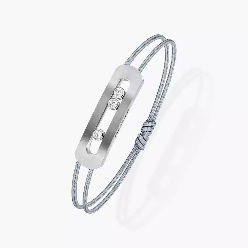 Move Titanium Natural Cord Natural Titanium For Her Diamond Bracelet 10096-TN