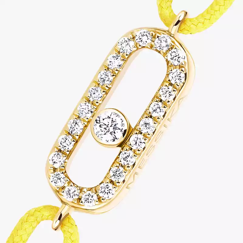 Move Uno Yellow Cord Bracelet Yellow Gold For Her Diamond Bracelet 13288-YG