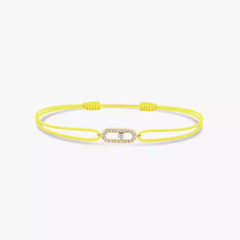 Move Uno Yellow Cord Bracelet Yellow Gold For Her Diamond Bracelet 13288-YG
