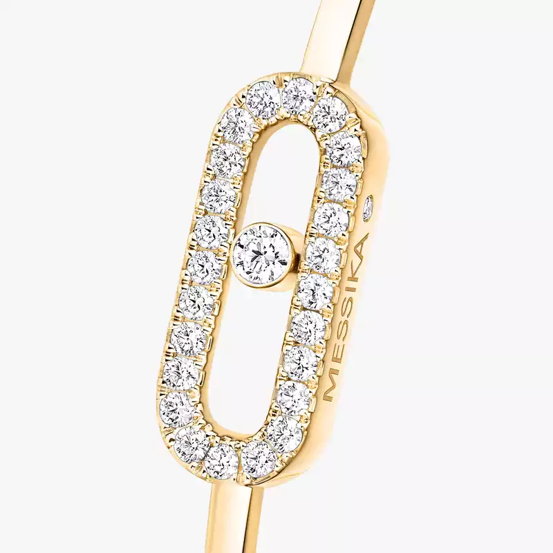 Move Uno Pavé Flex Bangle Yellow Gold For Her Diamond Bracelet 11134-YG
