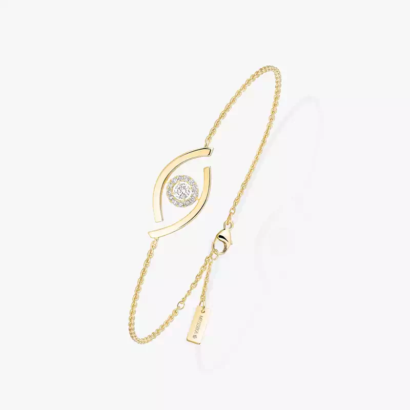 Pulsera Mujer Oro amarillo Diamante Pulsera Lucky Eye 10034-YG