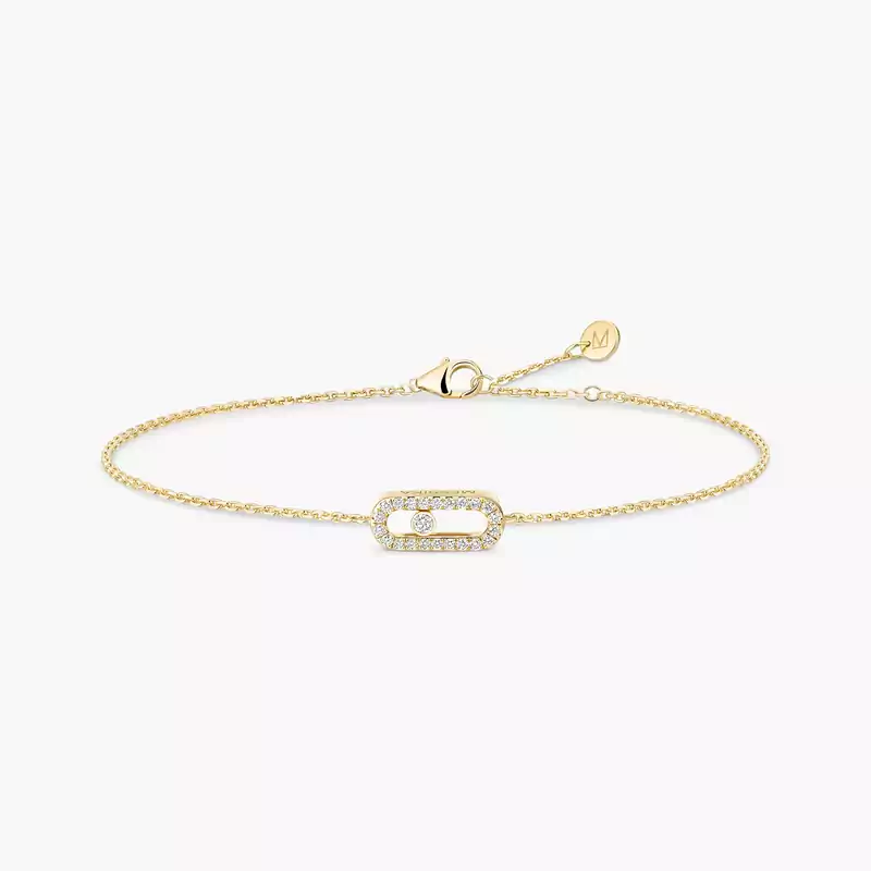 Bracelet Femme Or Jaune Diamant Bracelet Messika CARE(S) Pavé 12075-YG