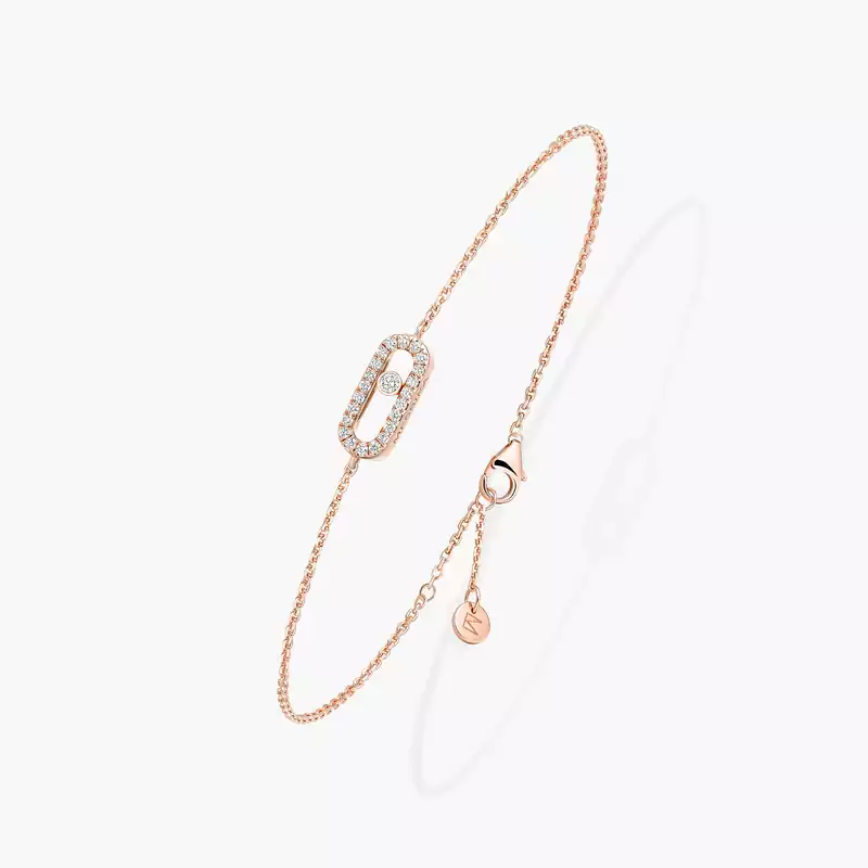 Bracelet Femme Or Rose Diamant Bracelet Messika CARE(S) Pavé 12075-PG