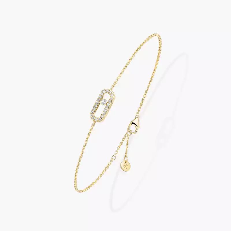 Bracelet Femme Or Jaune Diamant Bracelet Messika CARE(S) Pavé 12075-YG