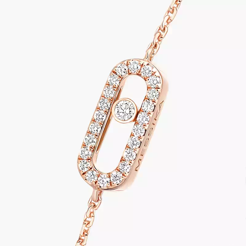Bracelet Femme Or Rose Diamant Bracelet Messika CARE(S) Pavé 12075-PG
