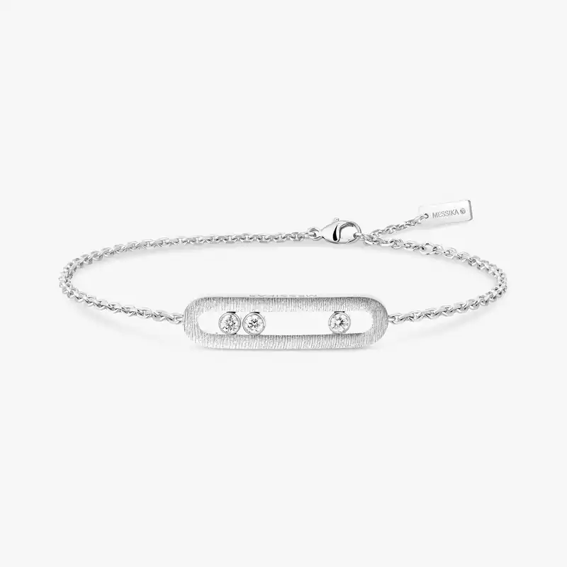 Move Classique Ciselé White Gold For Her Bracelet 14586-WG
