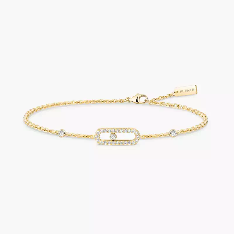 Move Uno Pavé Yellow Gold For Her Diamond Bracelet 04706-YG