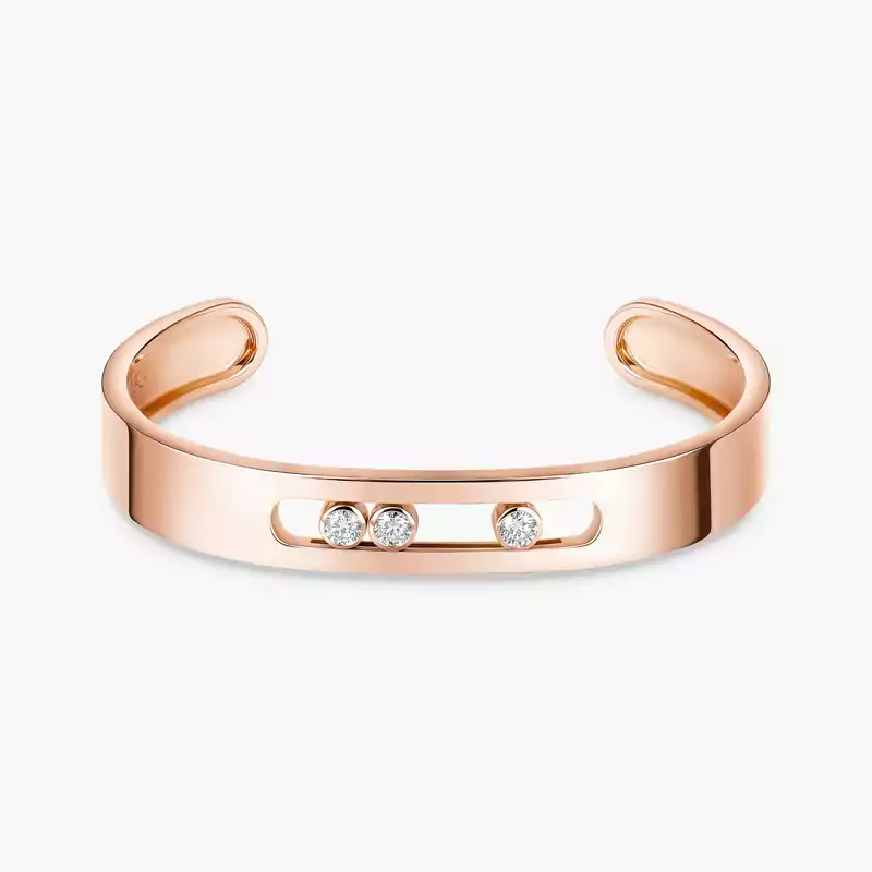 Move Joaillerie Bangle Large Size Pink Gold For Her Diamond Bracelet 13725-PG