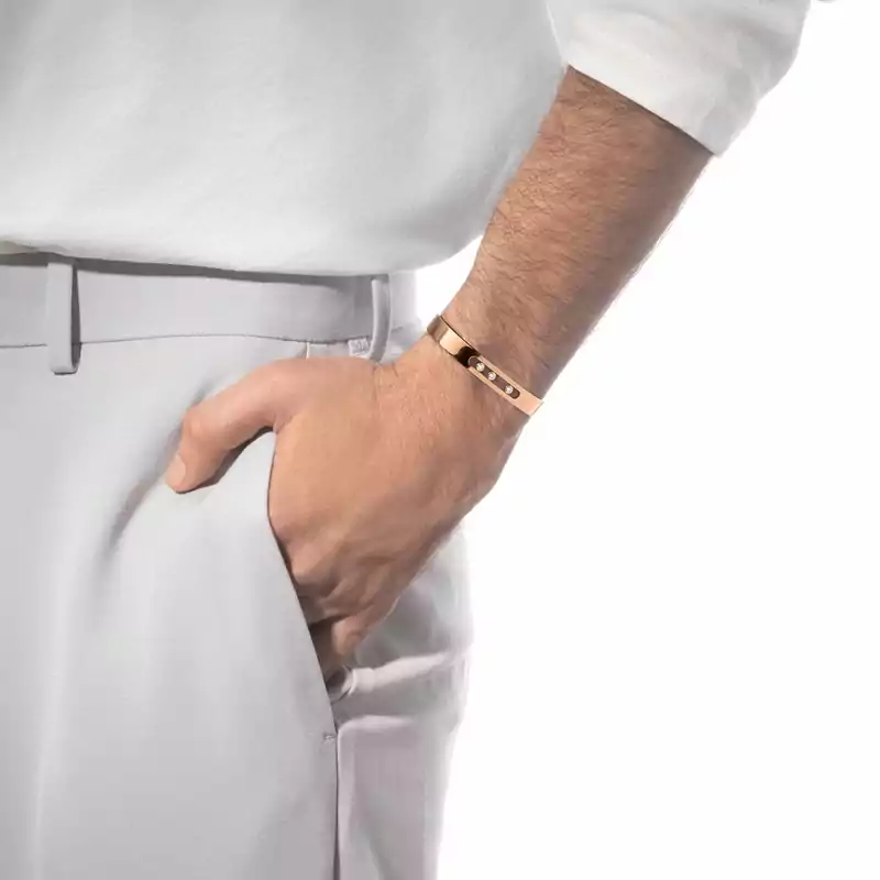 Move Joaillerie Bangle Large Size Pink Gold For Her Diamond Bracelet 13725-PG