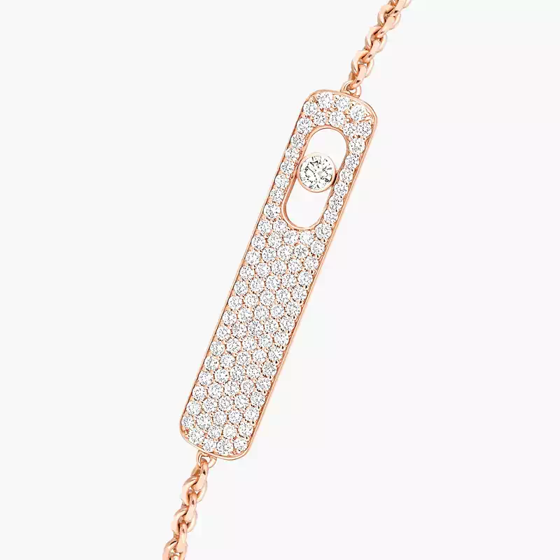 Pulsera Mujer Oro rosa Diamante Pulsera con pavé My First Diamond 07535-PG