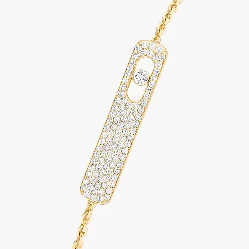 Bracelet Femme Or Jaune Diamant My First Diamond Pavé  07535-YG