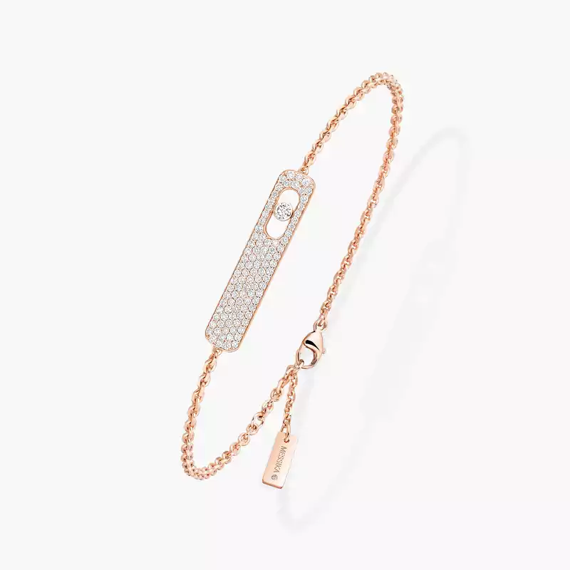 Pulsera Mujer Oro rosa Diamante Pulsera con pavé My First Diamond 07535-PG