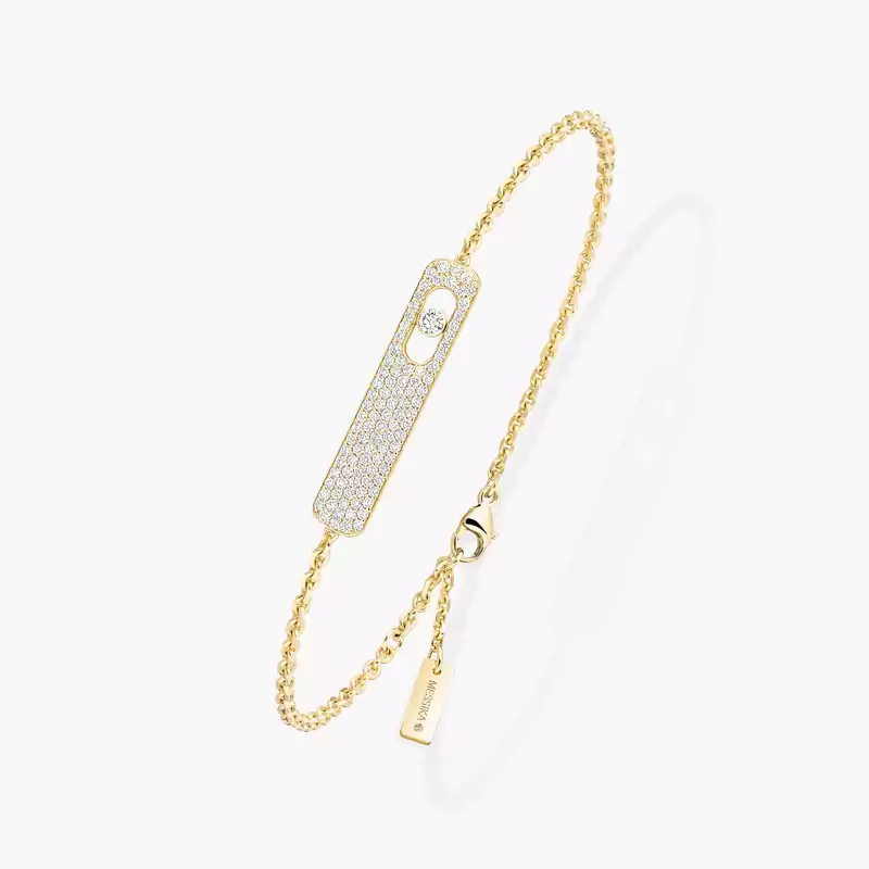 Bracelet Femme Or Jaune Diamant My First Diamond Pavé  07535-YG