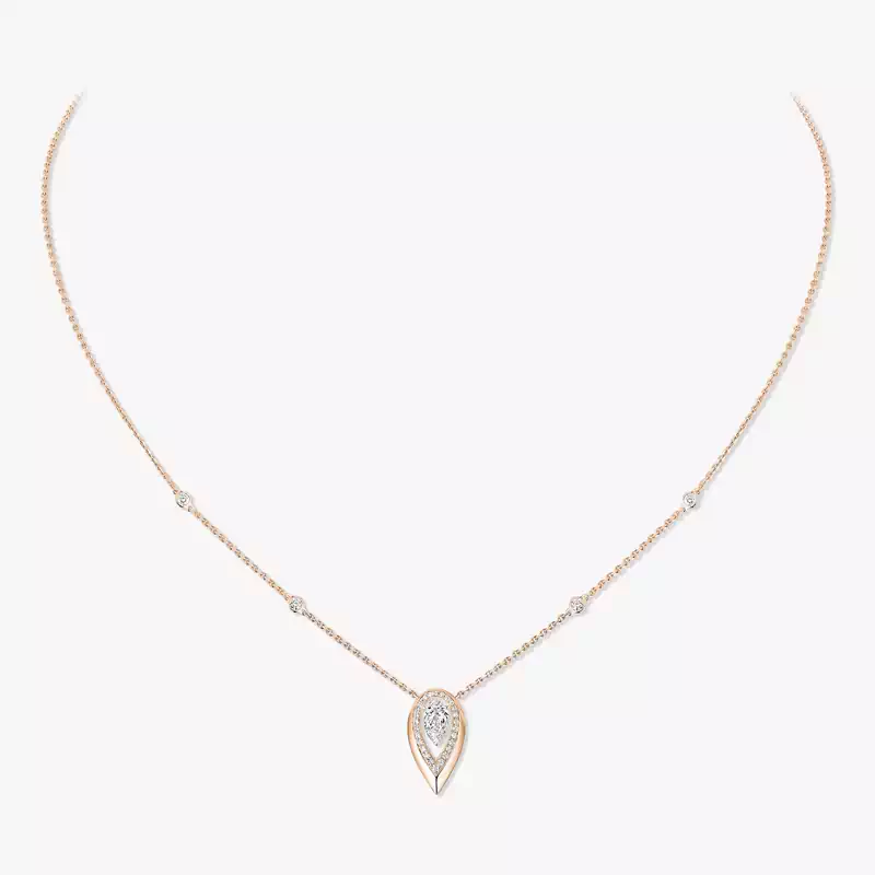 Collier Femme Or Rose Diamant Fiery 0,40ct 14266-PG