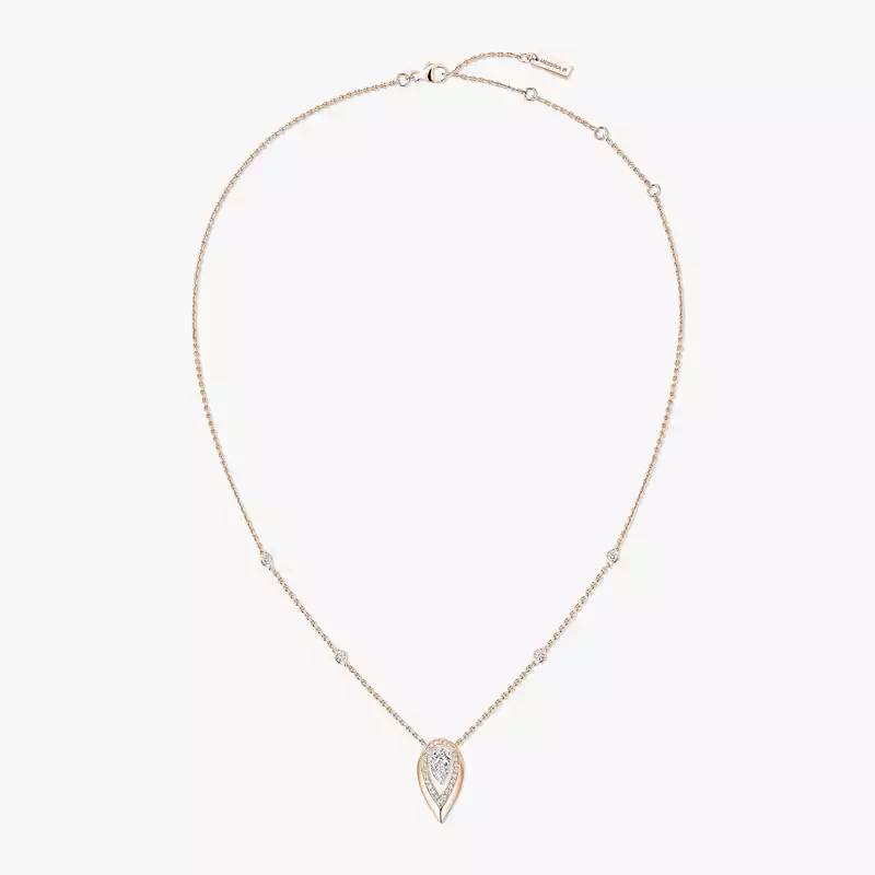 Collier Femme Or Rose Diamant Fiery 0,40ct 14266-PG