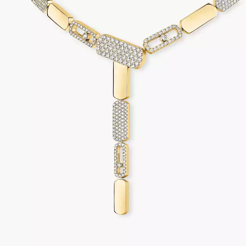 Imperial Move SM Tie Necklace Yellow Gold For Her Diamond Necklace 14220-YG