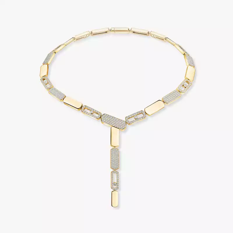 Imperial Move SM Tie Necklace Yellow Gold For Her Diamond Necklace 14220-YG