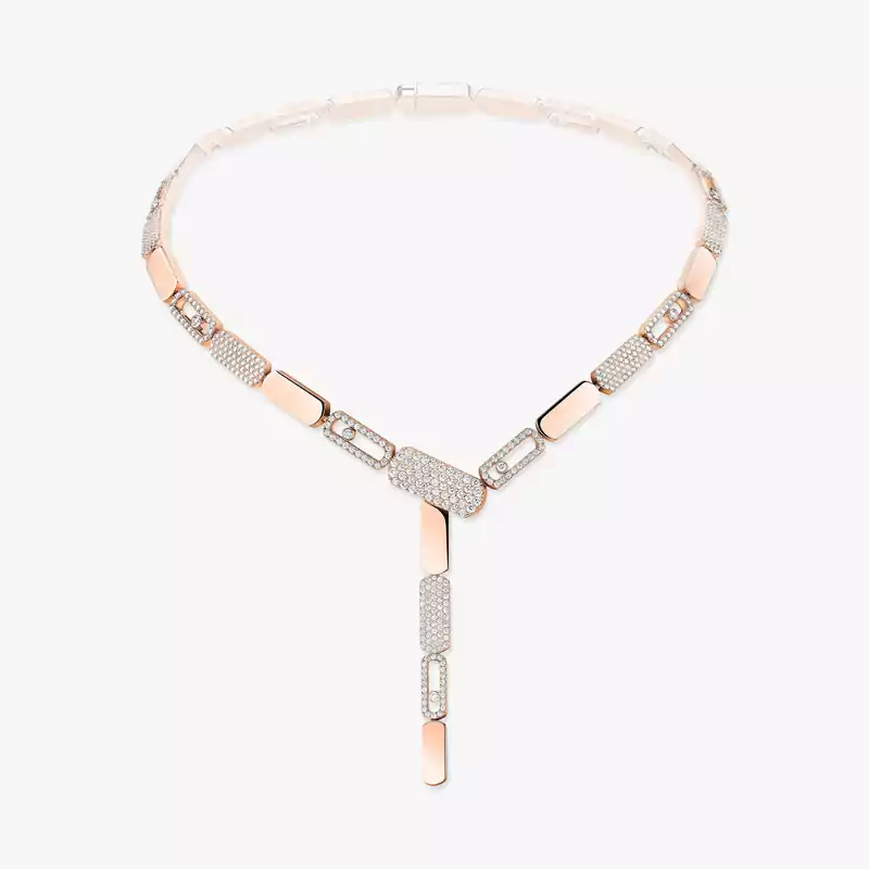 Collar Mujer Oro rosa Diamante Imperial Move Collar Corbata PM 14220-PG