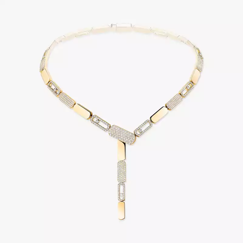 Imperial Move SM Tie Necklace Yellow Gold For Her Diamond Necklace 14220-YG