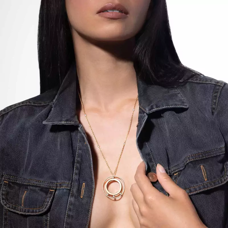 Collier Femme Or Jaune Diamant Collier Long Move Romane 11169-YG