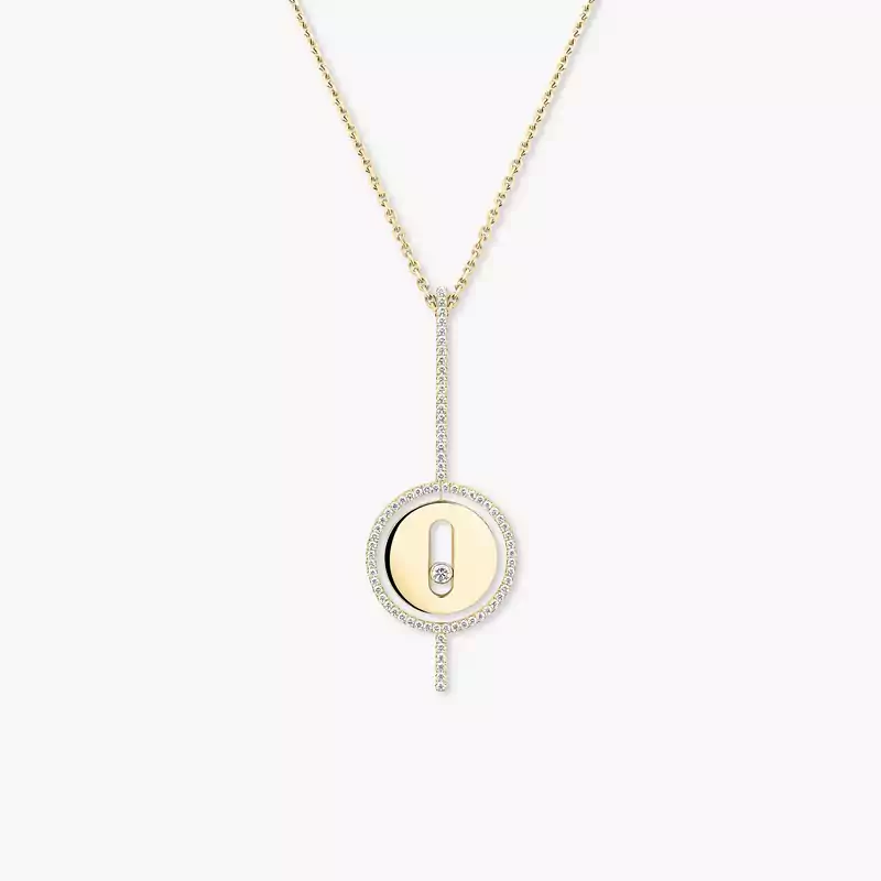 Lucky Move Arrow Yellow Gold For Her Diamond Necklace 10113-YG
