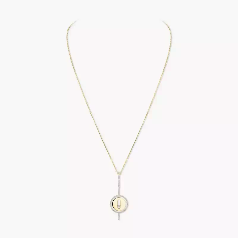 Lucky Move Arrow Yellow Gold For Her Diamond Necklace 10113-YG