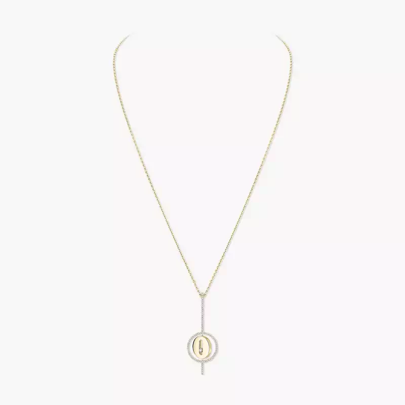 Lucky Move Arrow Yellow Gold For Her Diamond Necklace 10113-YG