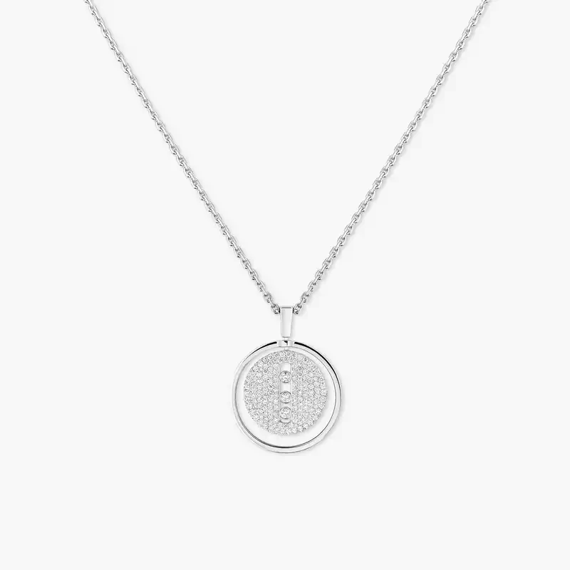 Lucky Move MM Pavé White Gold For Her Diamond Necklace 07395-WG