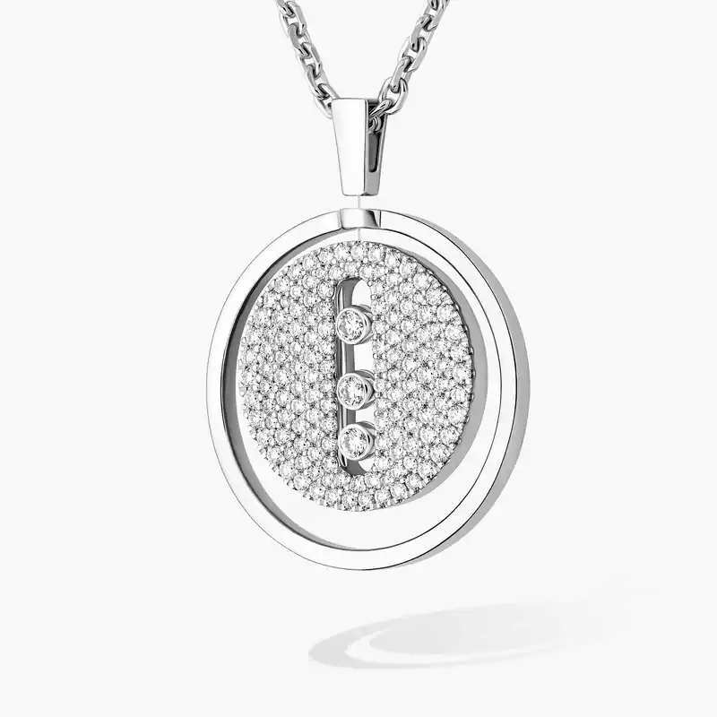 Lucky Move MM Pavé White Gold For Her Diamond Necklace 07395-WG
