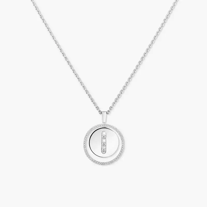 Collar Mujer Oro blanco Diamante Lucky Move MM 07394-WG
