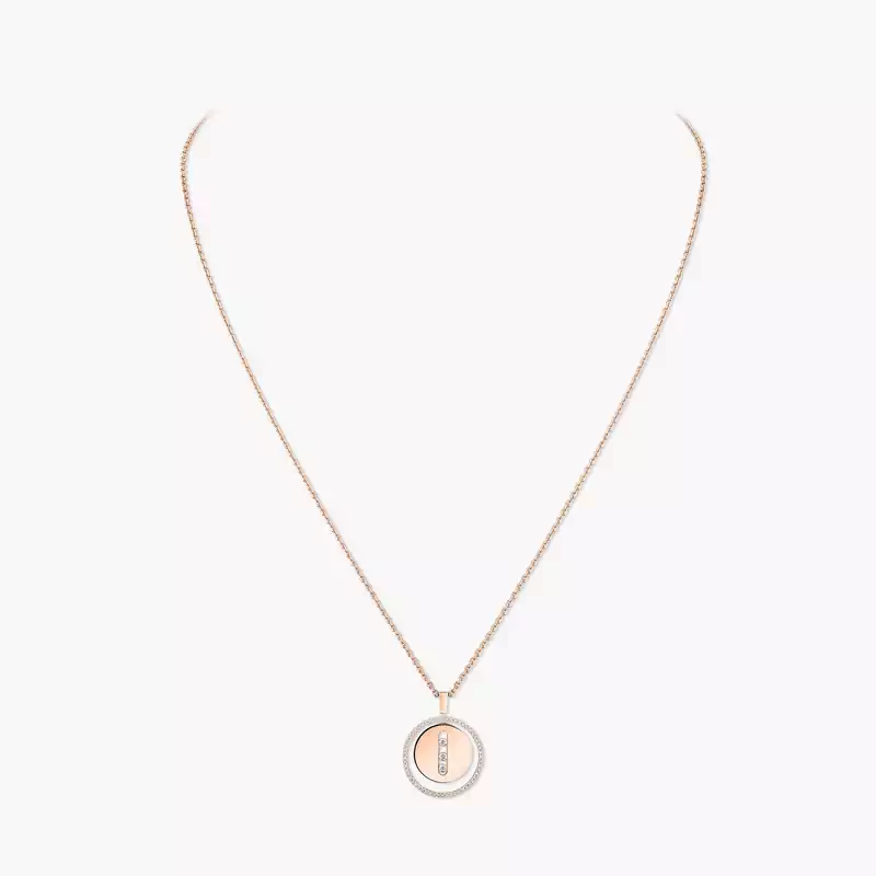 Collier Femme Or Rose Diamant Lucky Move MM 07394-PG