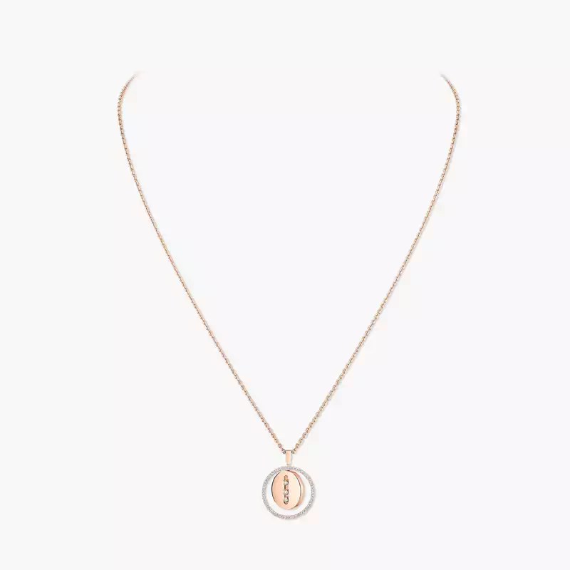 Collier Femme Or Rose Diamant Lucky Move MM 07394-PG