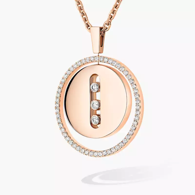 Collier Femme Or Rose Diamant Lucky Move MM 07394-PG