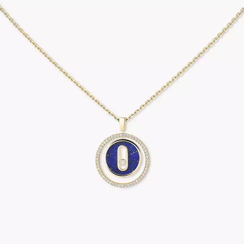 Collier Femme Or Jaune Diamant Collier Lucky Move PM Lapis Lazuli 11978-YG