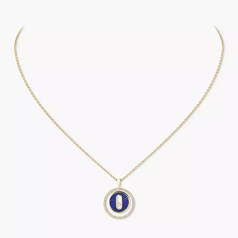 Collier Femme Or Jaune Diamant Collier Lucky Move PM Lapis Lazuli 11978-YG
