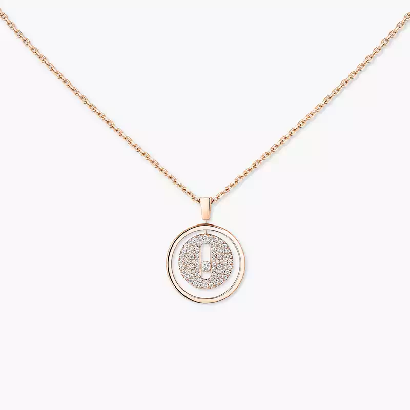 Lucky Move SM Pavé Pink Gold For Her Diamond Necklace 07397-PG