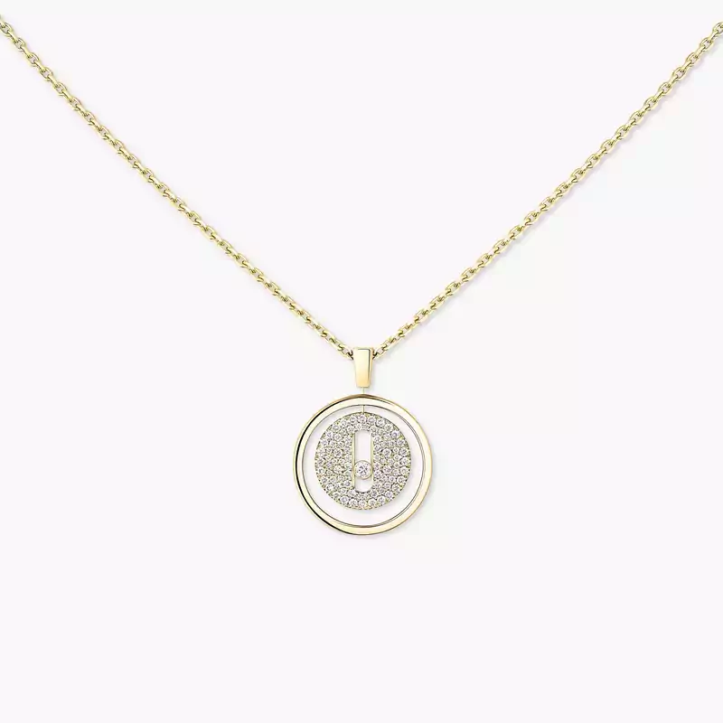 Lucky Move SM Pavé Yellow Gold For Her Diamond Necklace 07397-YG