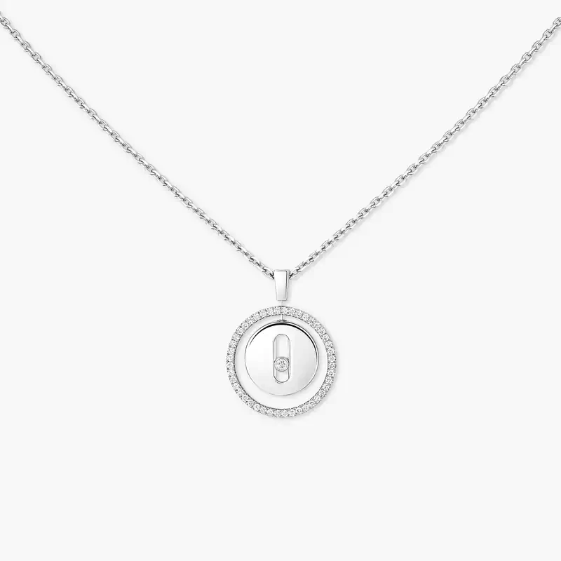 Lucky Move SM White Gold For Her Diamond Necklace 07396-WG