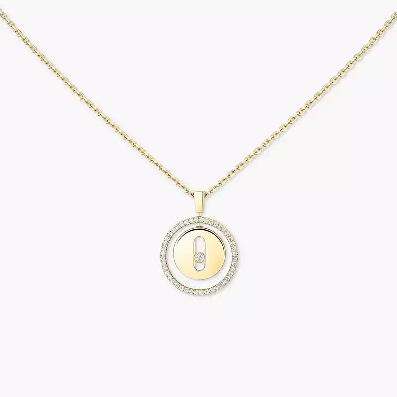 Necklace For Her Yellow Gold Diamond Lucky Move SM 07396-YG