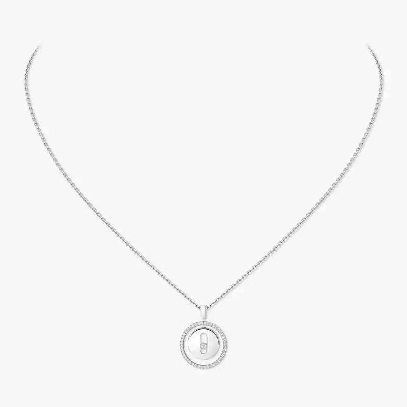 Lucky Move SM White Gold For Her Diamond Necklace 07396-WG